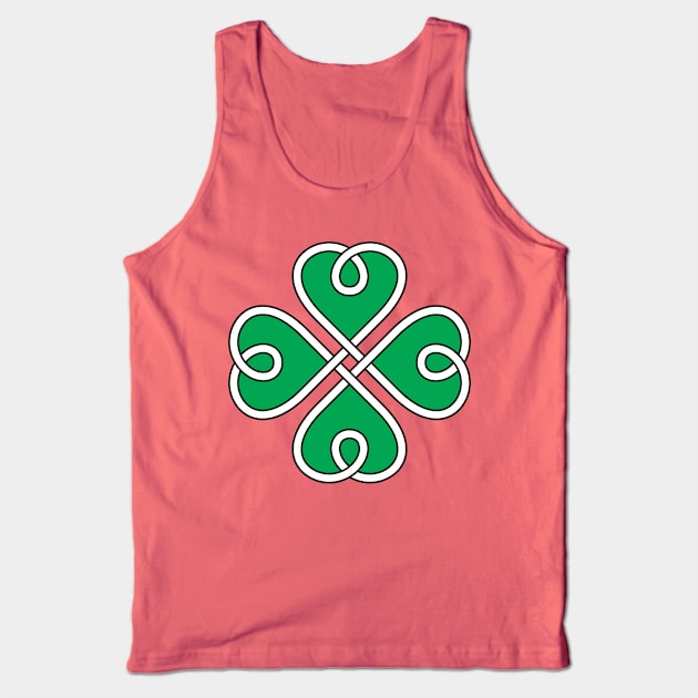 Celtic Knot 4 Leaf Clover #1 Tank Top by danchampagne